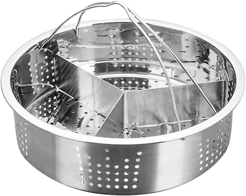 Stainless Steel Steamer Set with Trivet and Dumpling Basket - Food Steamer Accessories for Cooking