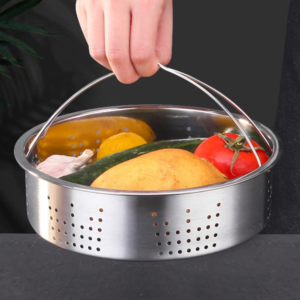 Stainless Steel Steamer Set with Trivet and Dumpling Basket - Food Steamer Accessories for Cooking