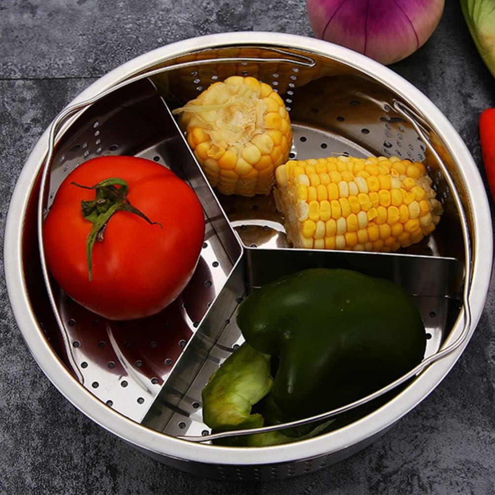 Stainless Steel Steamer Set with Trivet and Dumpling Basket - Food Steamer Accessories for Cooking