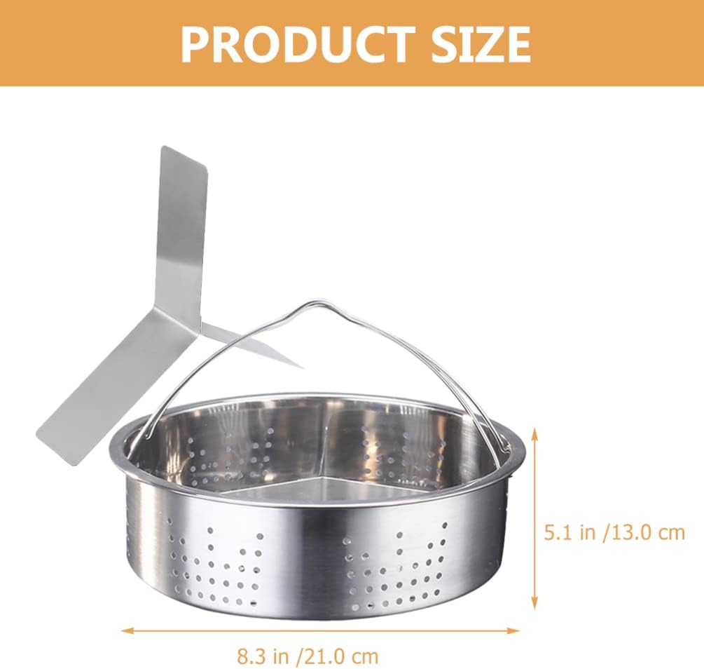 Stainless Steel Steamer Set with Trivet and Dumpling Basket - Food Steamer Accessories for Cooking