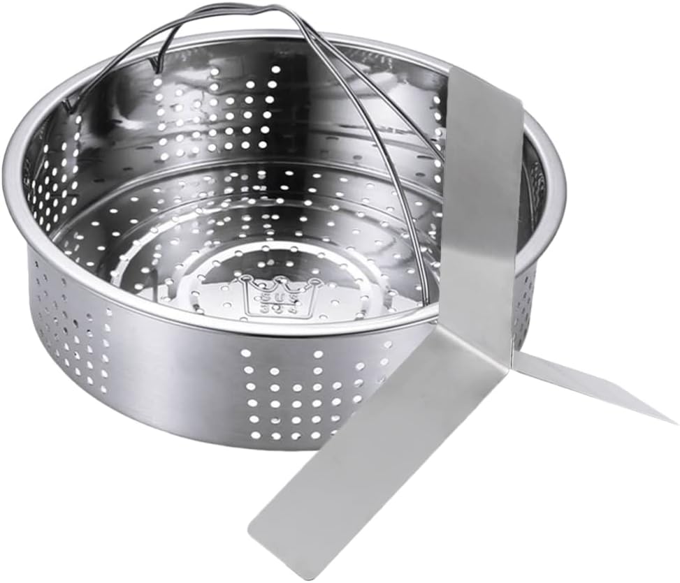 Stainless Steel Steamer Set with Trivet and Dumpling Basket - Food Steamer Accessories for Cooking