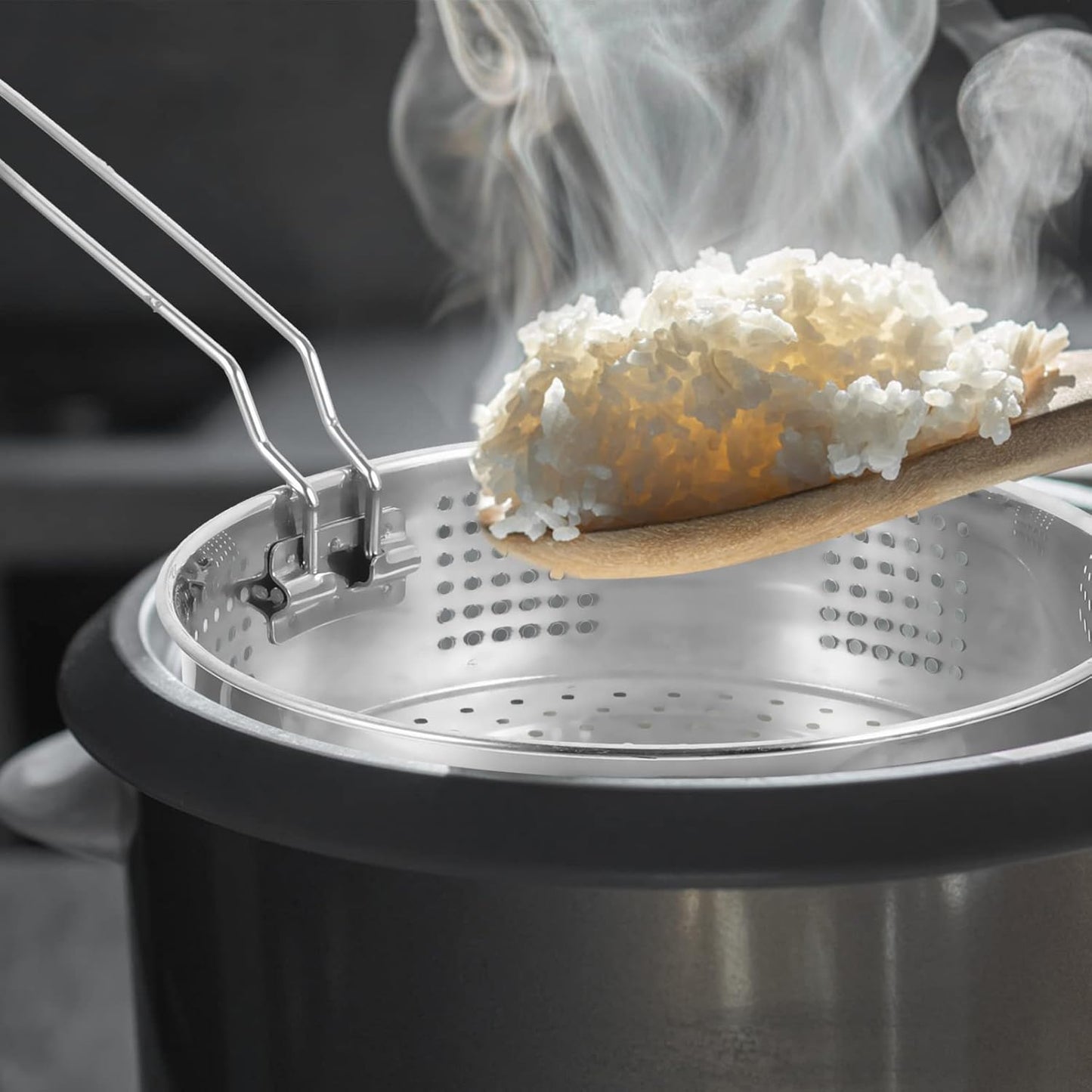 Stainless Steel Steaming Basket Set for Rice Cooker and Saucepan Cooking