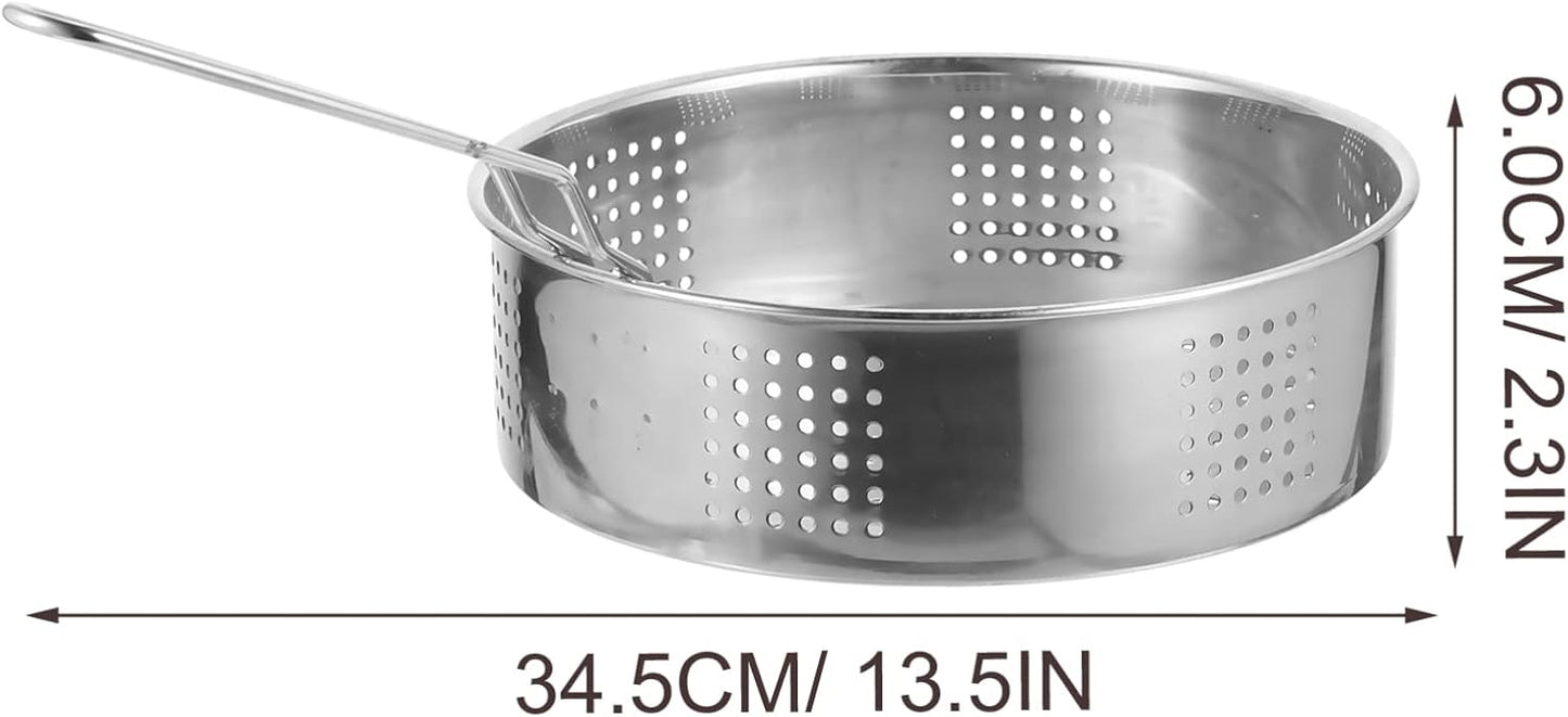 Stainless Steel Steaming Basket Set for Rice Cooker and Saucepan Cooking
