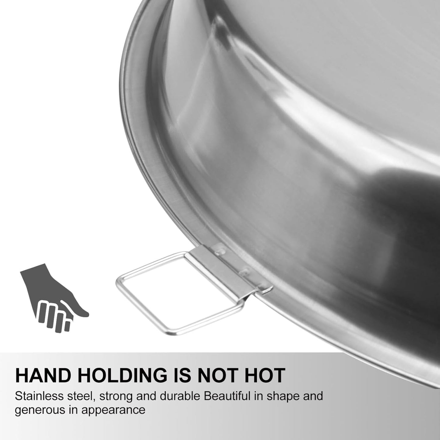 Stainless Steel Steaming Tray with Double Handles for Cooking - 32CM