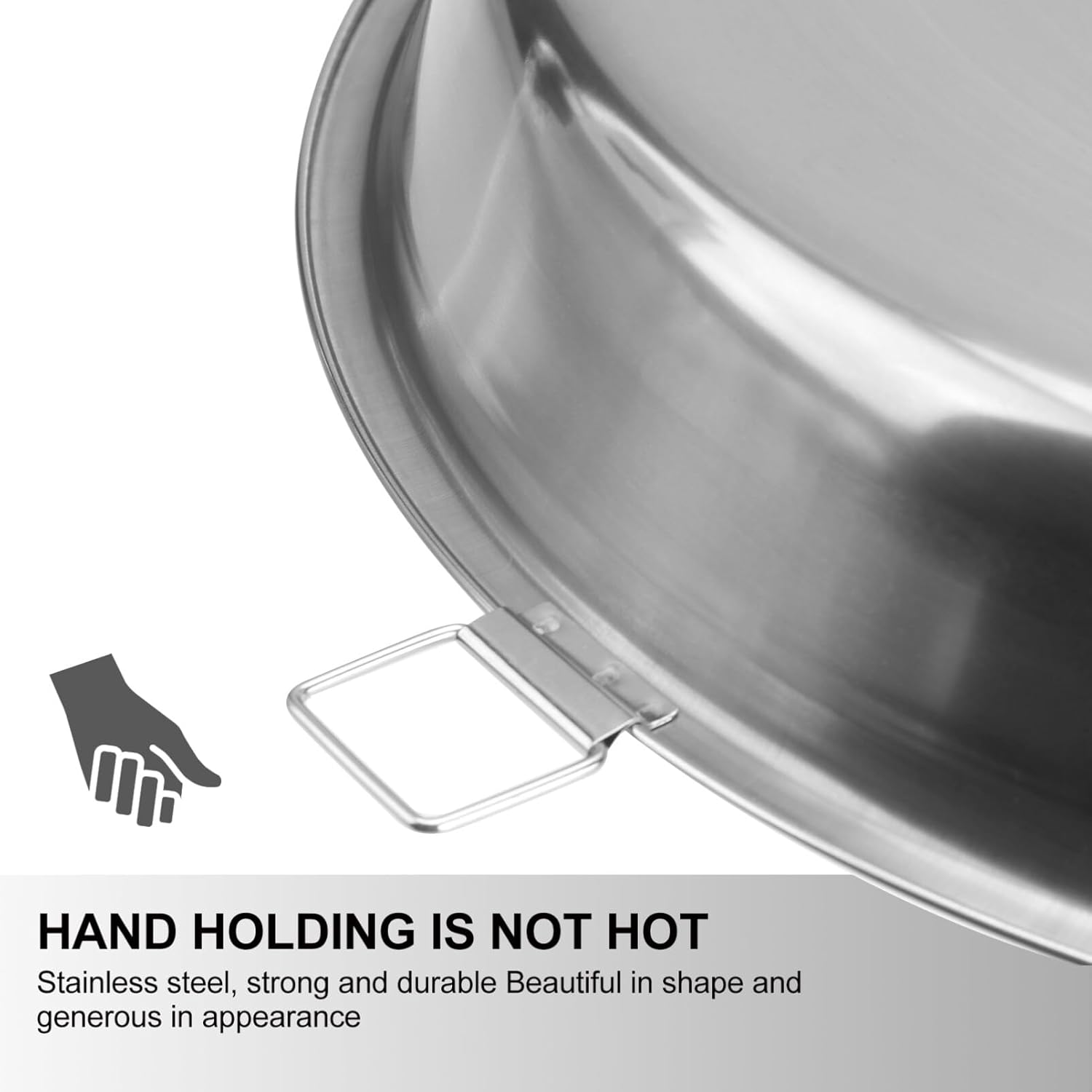 Stainless Steel Steaming Tray with Double Handles for Cooking - 32CM