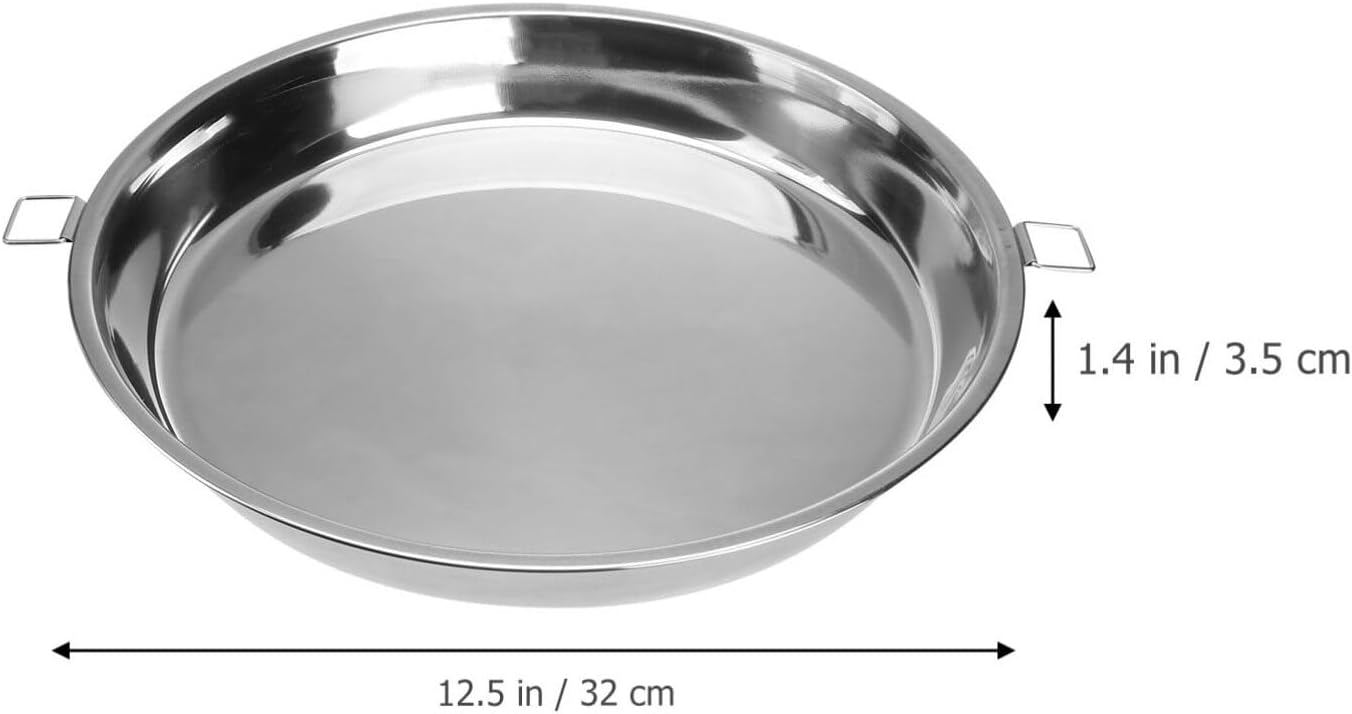 Stainless Steel Steaming Tray with Double Handles for Cooking - 32CM