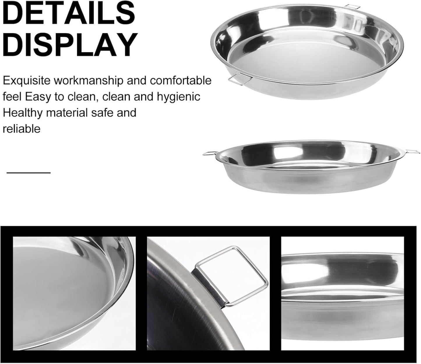 Stainless Steel Steaming Tray with Double Handles for Cooking - 32CM