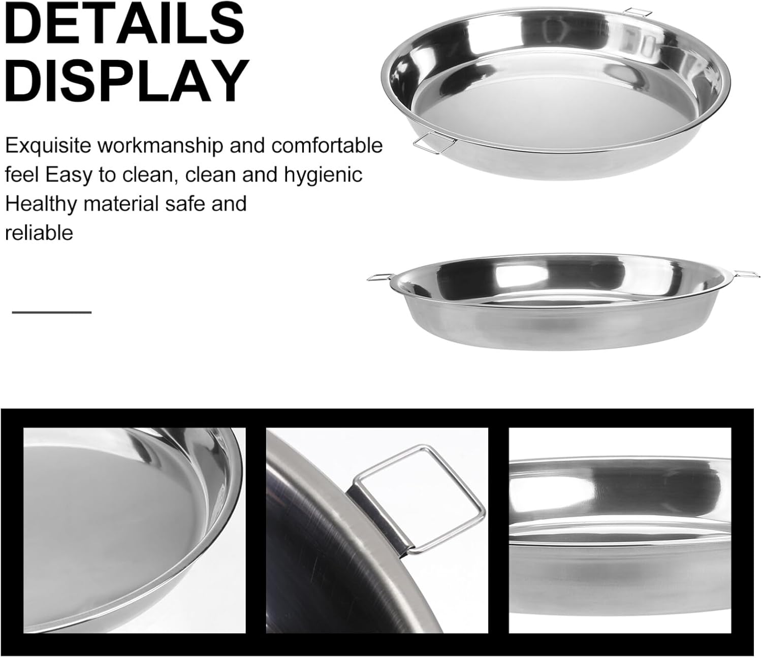 Stainless Steel Steaming Tray with Double Handles for Cooking - 32CM