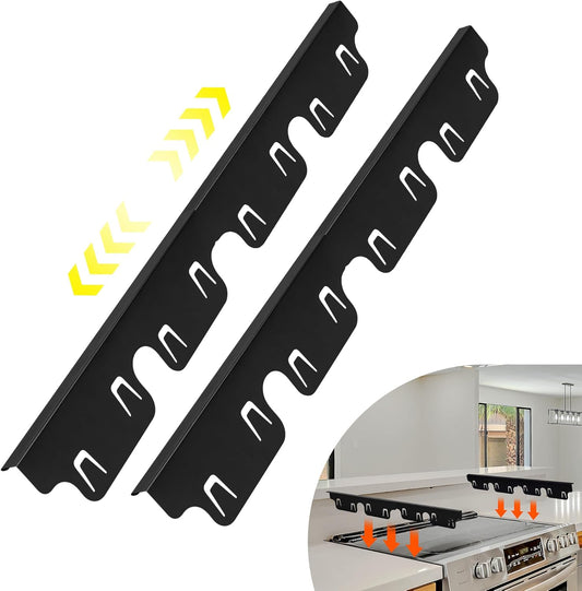 Stainless Steel Stove Gap Covers - Adjustable Length Oven Side Gap Filler, Counter Range Trim Kit, Heat Resistant & Easy to Clean - 13" to 27
