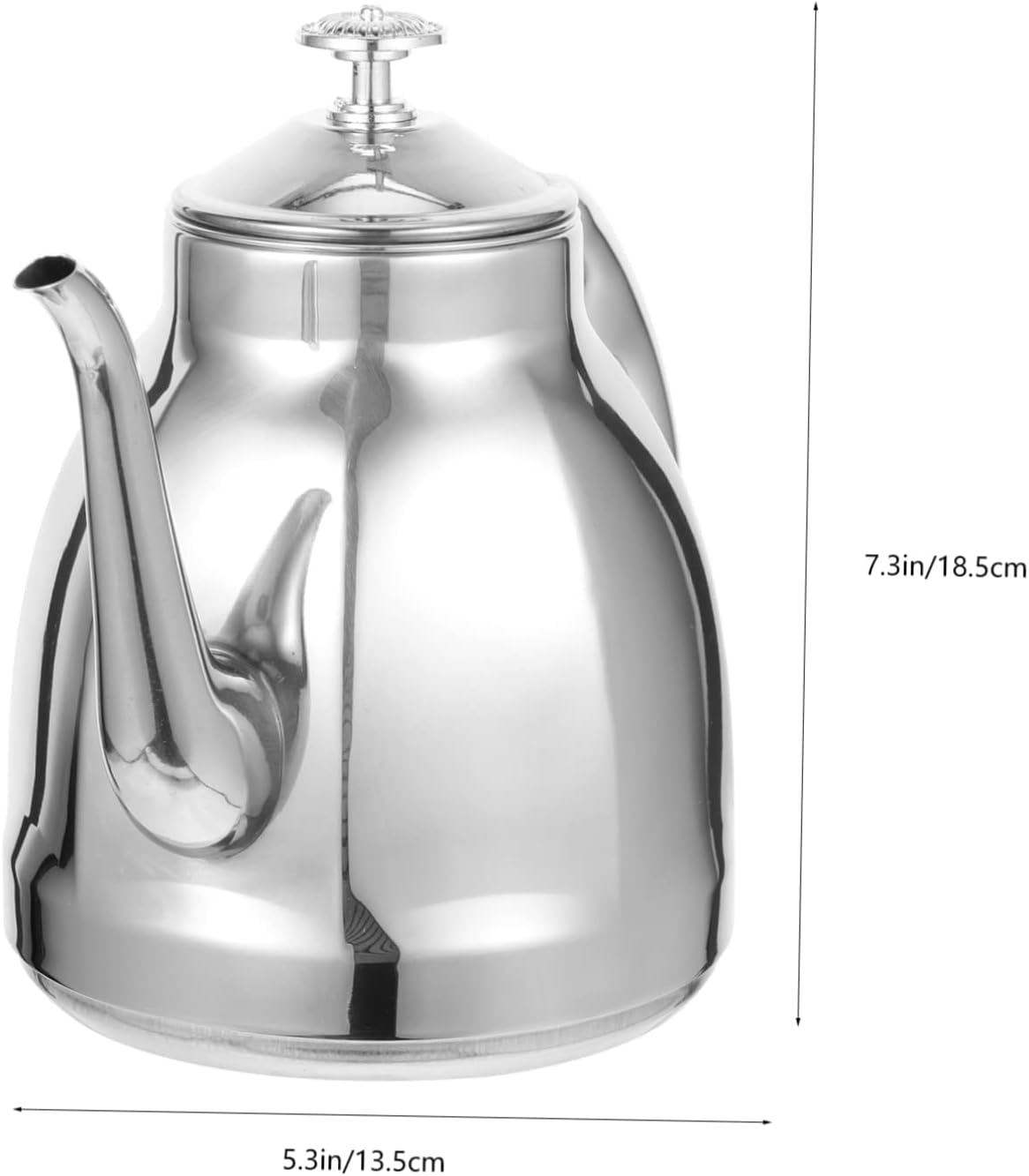 Stainless Steel Stovetop Kettle with Strainer for Home Kitchen - Induction Teapot for Daily Use