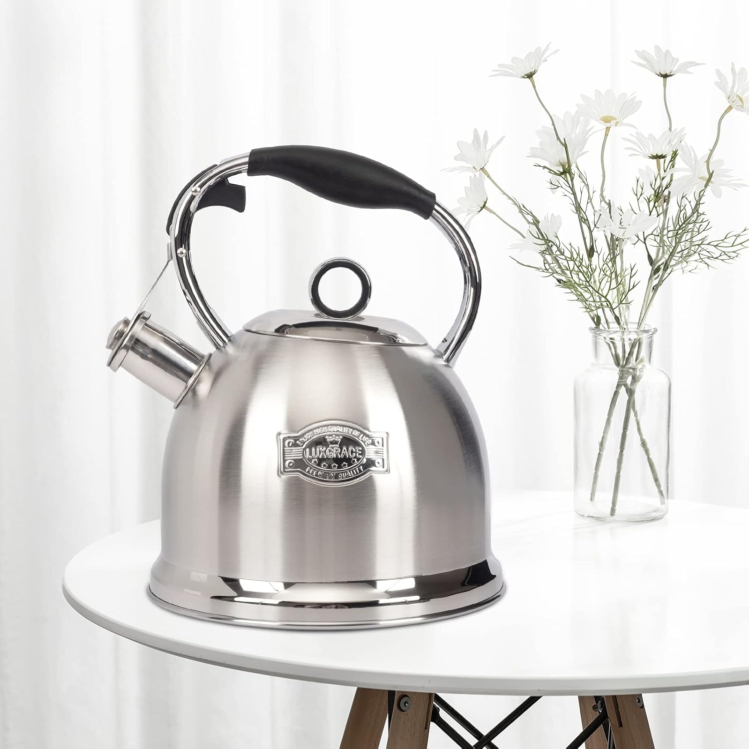 Stainless Steel Stovetop Tea Kettle for Home & Kitchen, 3.0 Qt Capacity