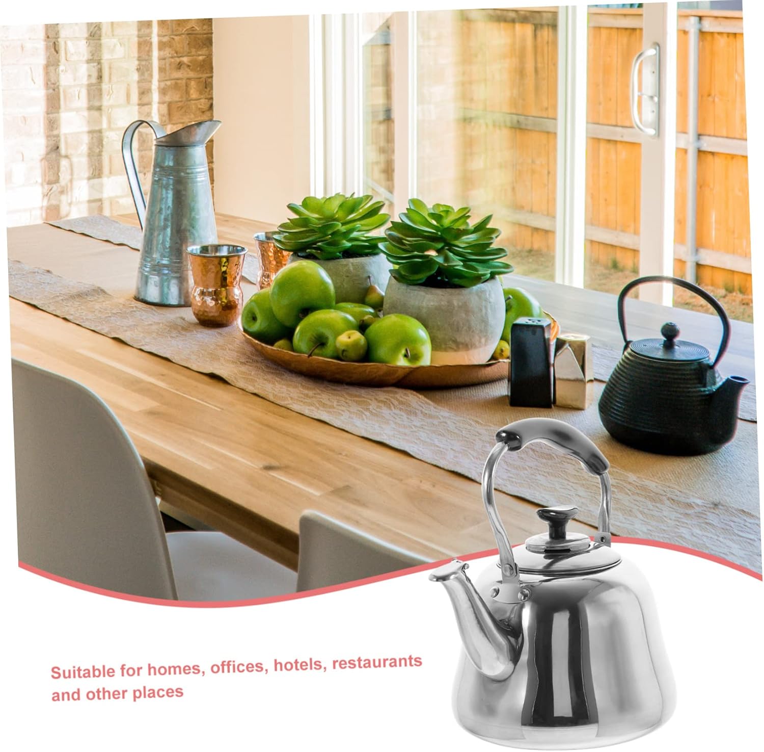 Stainless Steel Stovetop Tea Kettle with Electric Option for Convenient Brewing - HOLIDYOYO