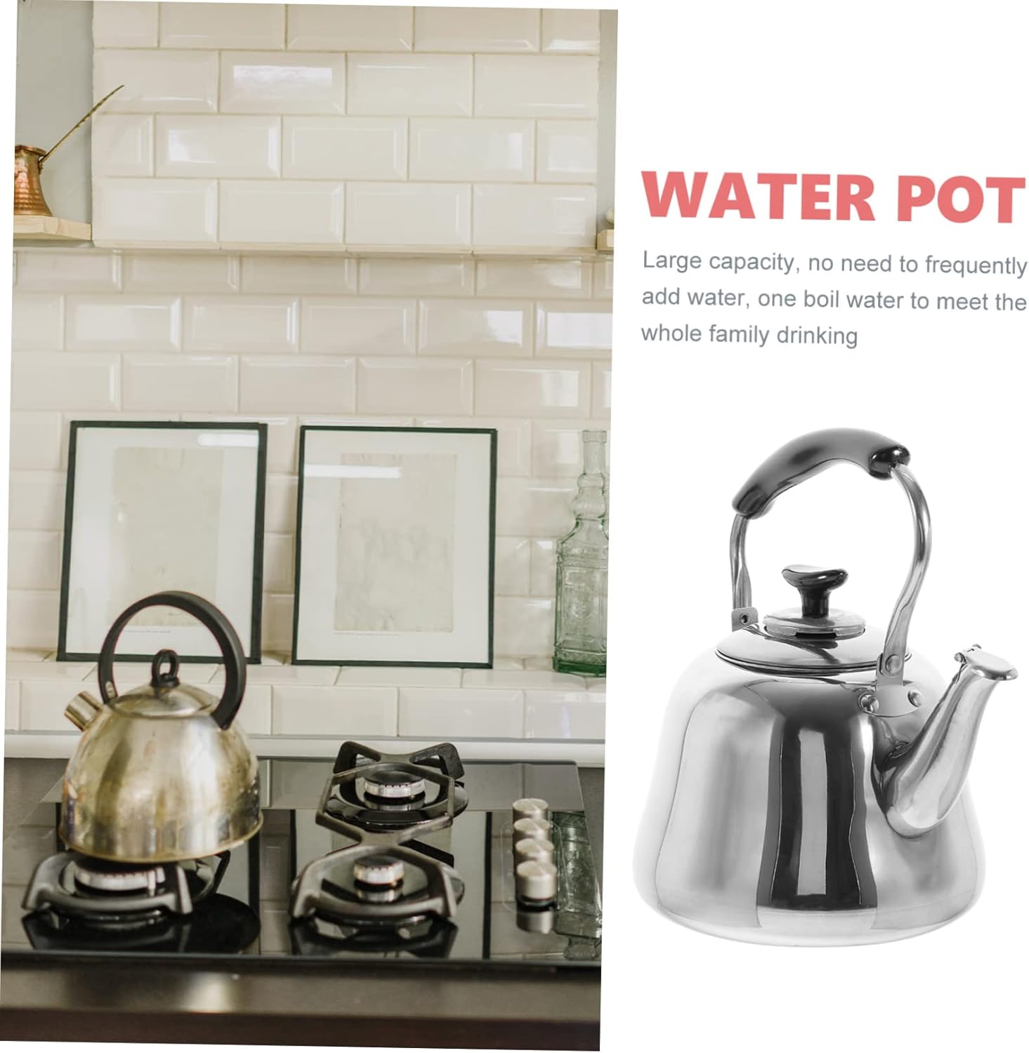 Stainless Steel Stovetop Tea Kettle with Electric Option for Convenient Brewing - HOLIDYOYO