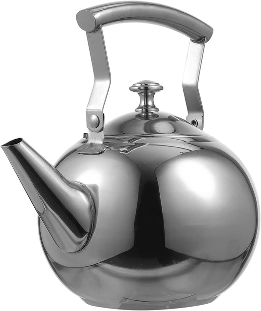 Stainless Steel Stovetop Tea Kettle with Handle, Infuser, 1L Capacity - Heavy Duty Whistling Tea Pot