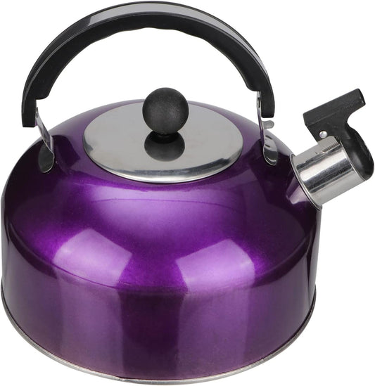 Stainless Steel Stovetop Whistling Tea Kettle - Fast Heating Small Coffee Server for Induction Gas Cooktops