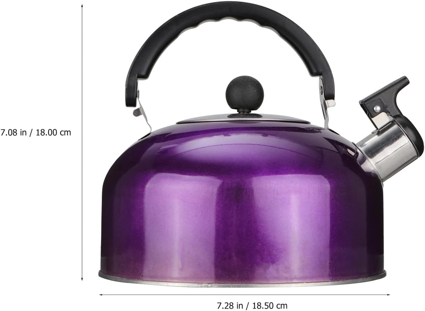 Stainless Steel Stovetop Whistling Tea Kettle - Fast Heating Small Coffee Server for Induction Gas Cooktops