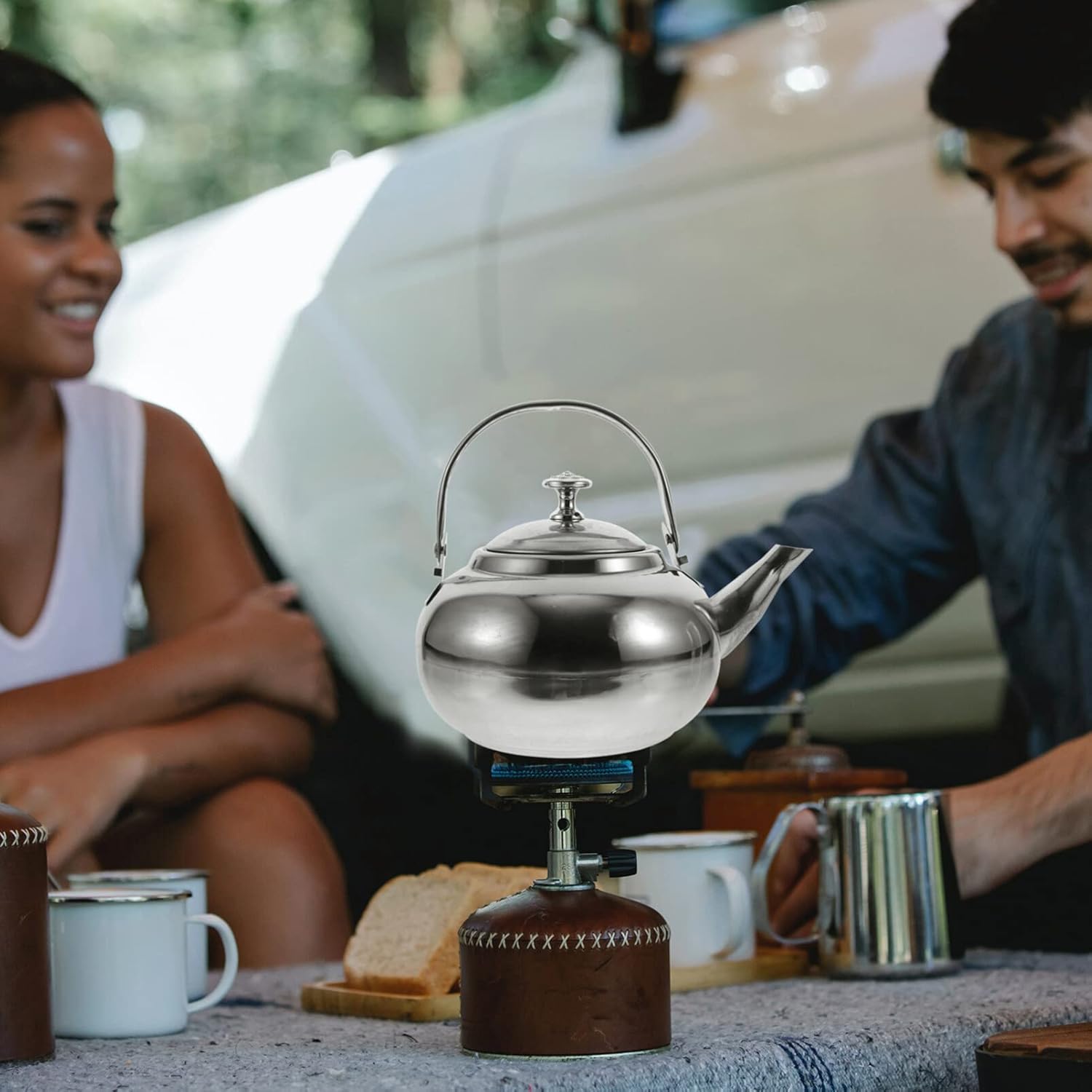 Stainless Steel Stovetop Whistling Tea Kettle - Induction Ready 16cm - Fast Boiling Water Boiler for Kitchen