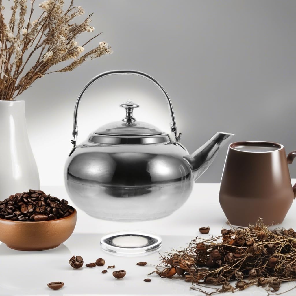 Stainless Steel Stovetop Whistling Tea Kettle - Induction Ready 16cm - Fast Boiling Water Boiler for Kitchen