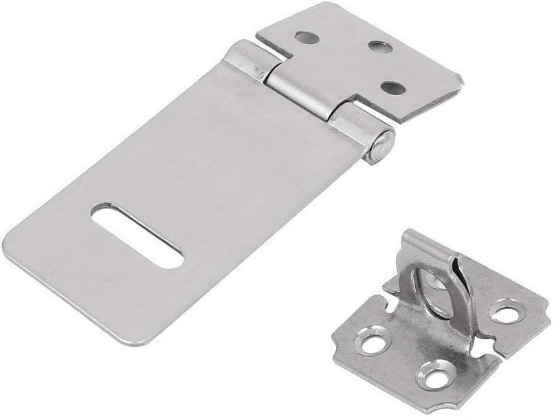 Stainless Steel Swivel Clasp Latch Set of 4 for Doors and Cabinets - 2 Inch Padlock Locking Hasp Staple Safety Gate Lock