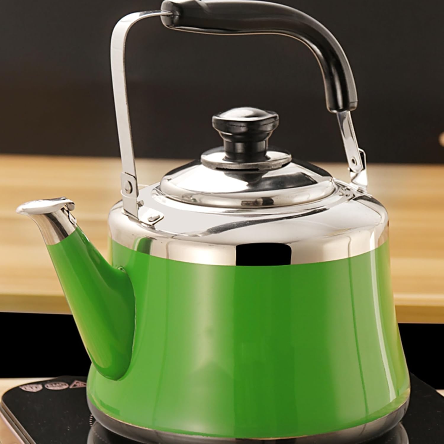 Stainless Steel Tea Kettle Stovetop with Infuser, Whistling Tea Pot for Stove Top, 2L Home Accessories Coffee Kettle