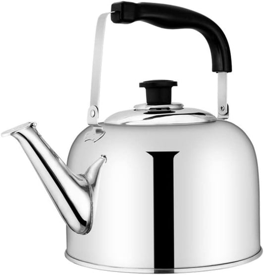 Stainless Steel Tea Kettle with Anti-Scald Handle - Stovetop Water Boiler Pot for Gas Stoves