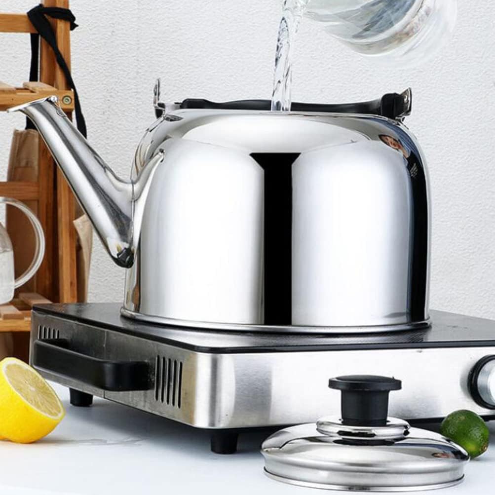 Stainless Steel Tea Kettle with Anti-Scald Handle - Stovetop Water Boiler Pot for Gas Stoves