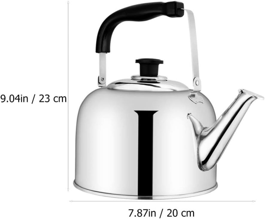 Stainless Steel Tea Kettle with Anti-Scald Handle - Stovetop Water Boiler Pot for Gas Stoves