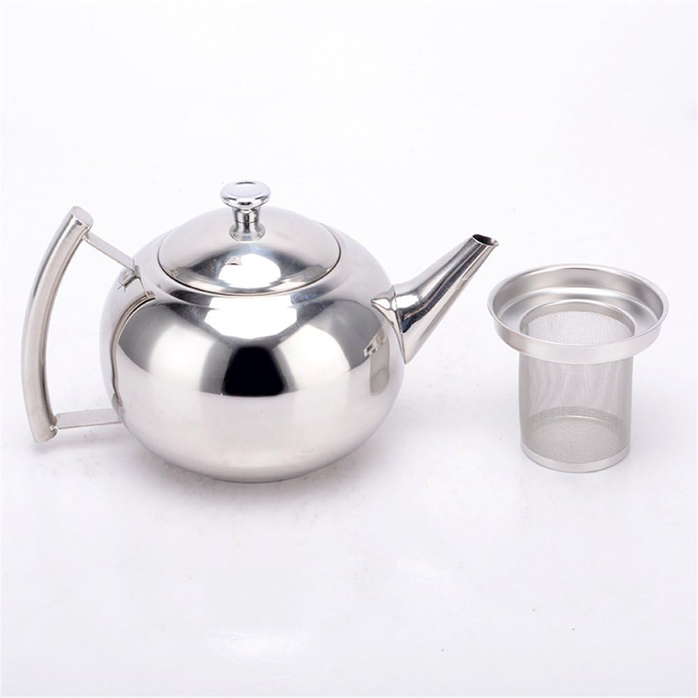 Stainless Steel Tea Kettle with Small Spout and Strainer - 1.5 Litre Capacity for Coffee or Tea
