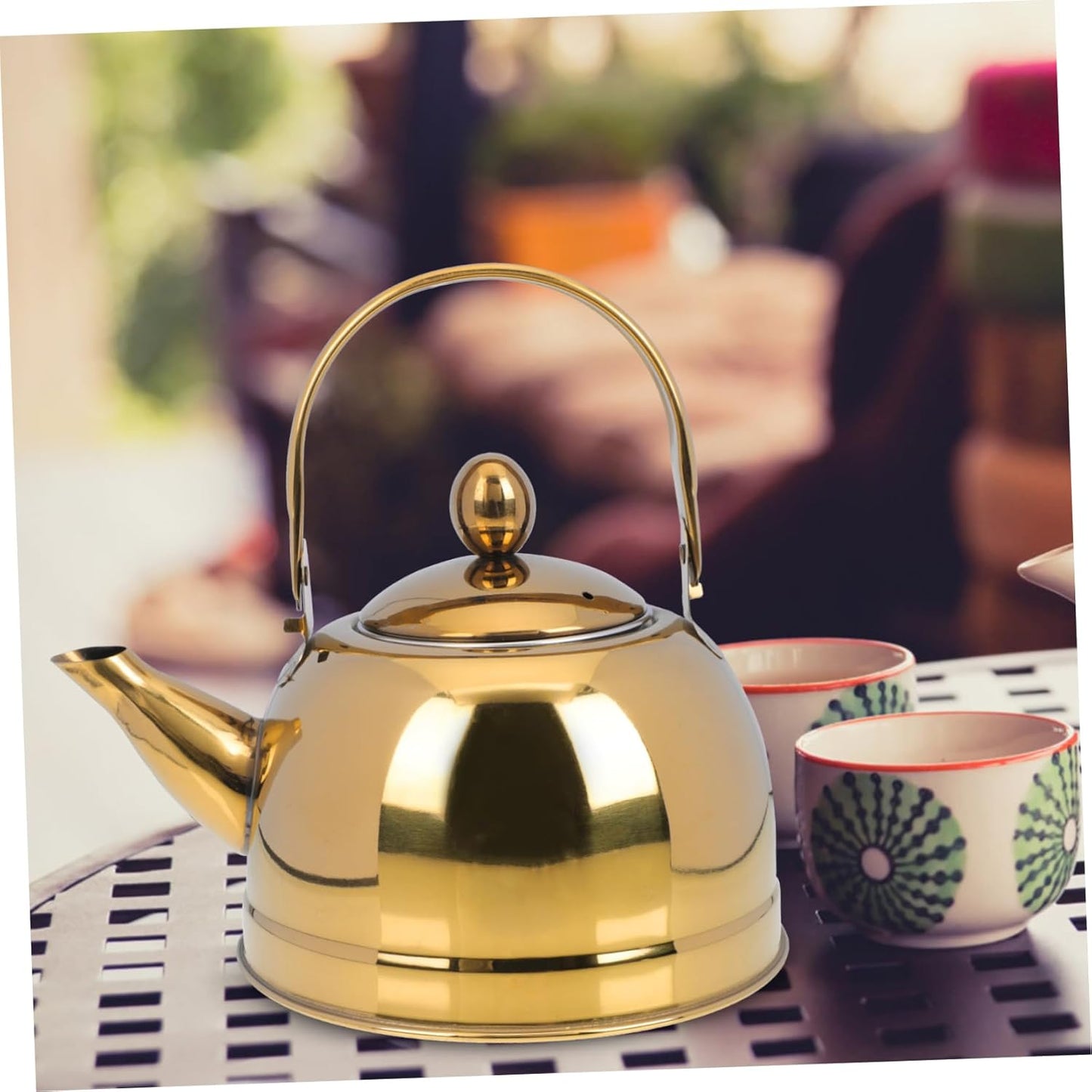 Stainless Steel Tea Kettle with Strainer - Ideal for Stovetop and Induction Cooking - Capacity Kitchen Kettle for Home and Restaurant Use