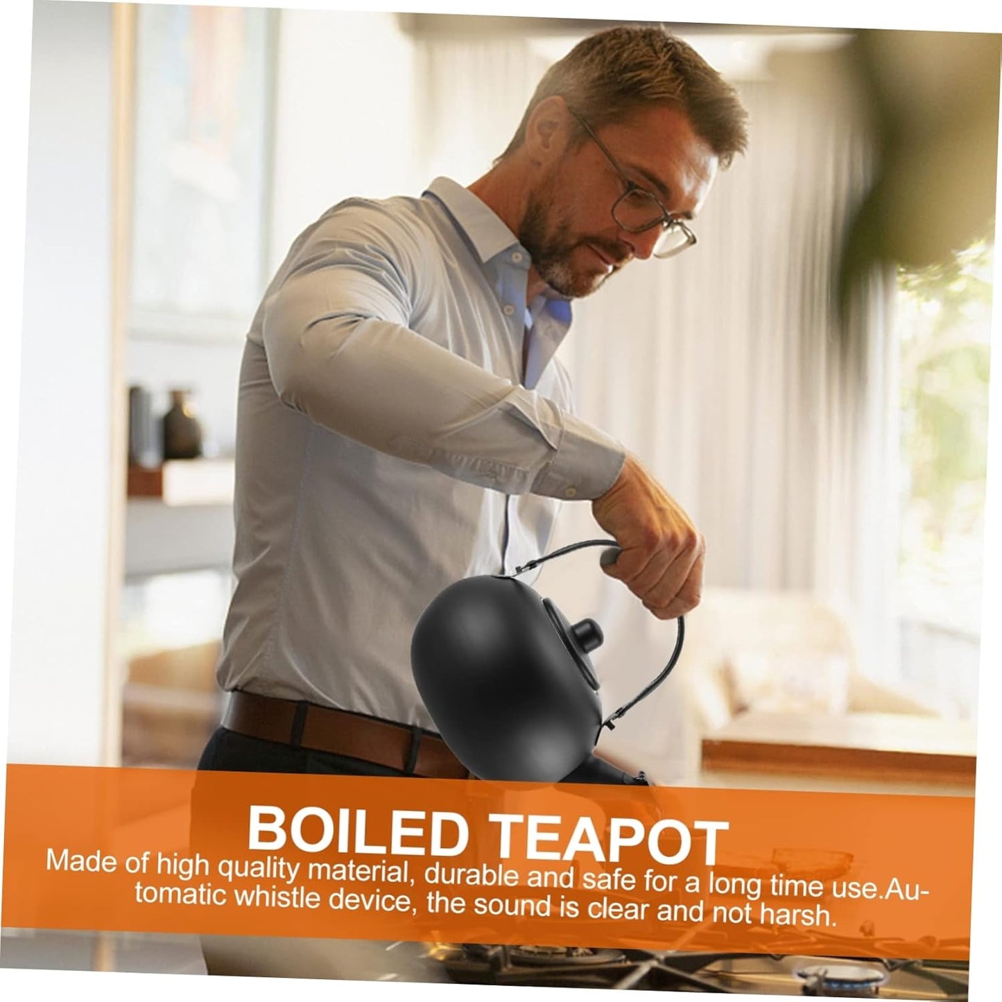 Stainless Steel Tea Pot Kettle for Stovetop or Induction Cooker - PHENOFICE Cookware for Boiling Water