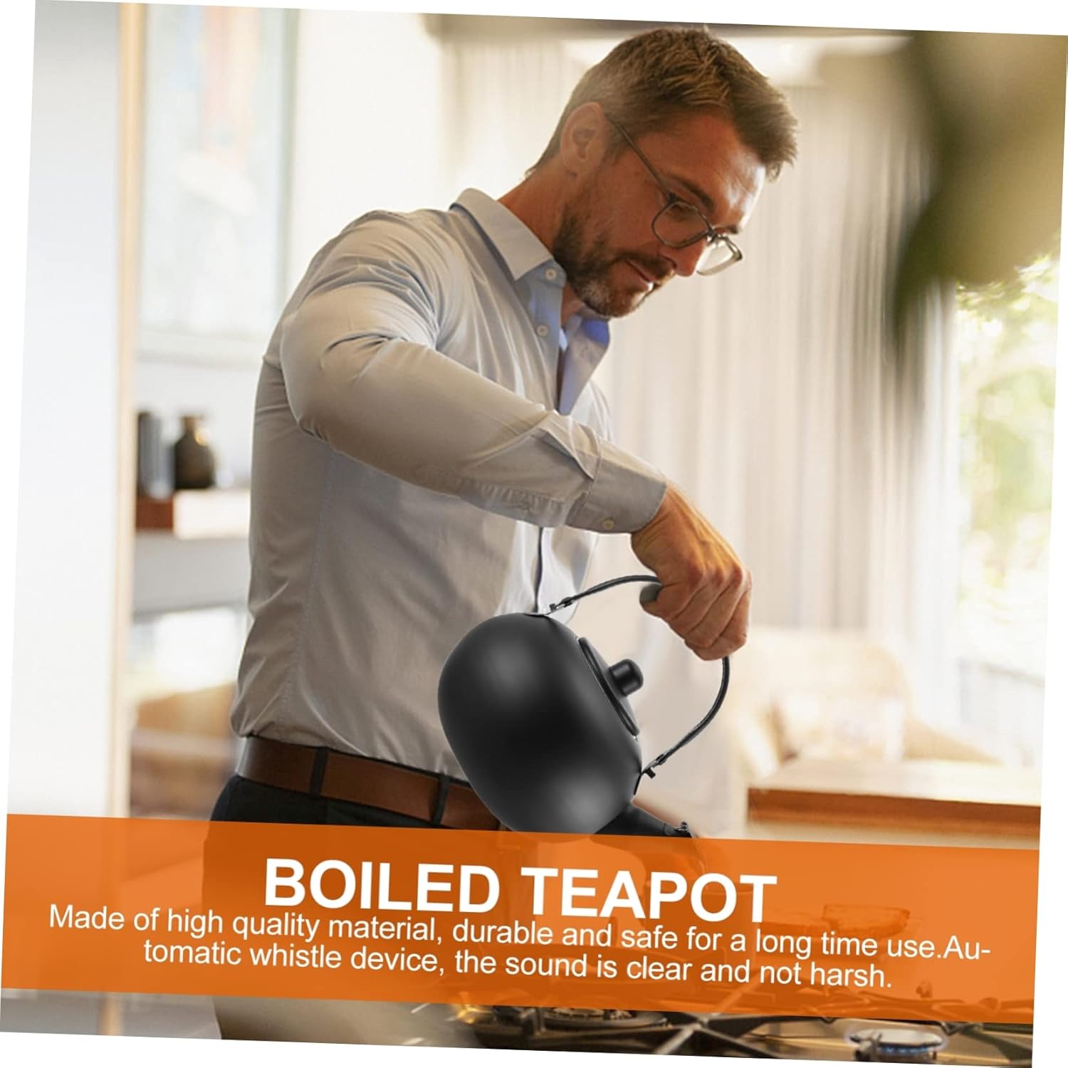 Stainless Steel Tea Pot Kettle for Stovetop or Induction Cooker - PHENOFICE Cookware for Boiling Water