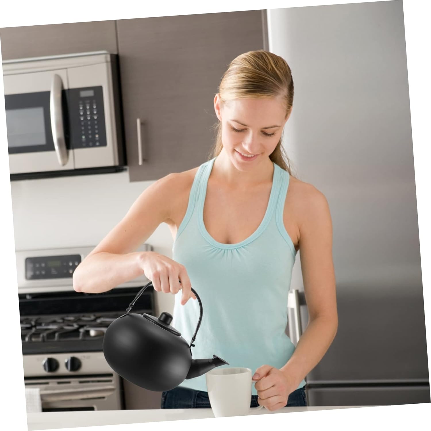 Stainless Steel Tea Pot Kettle for Stovetop or Induction Cooker - PHENOFICE Cookware for Boiling Water