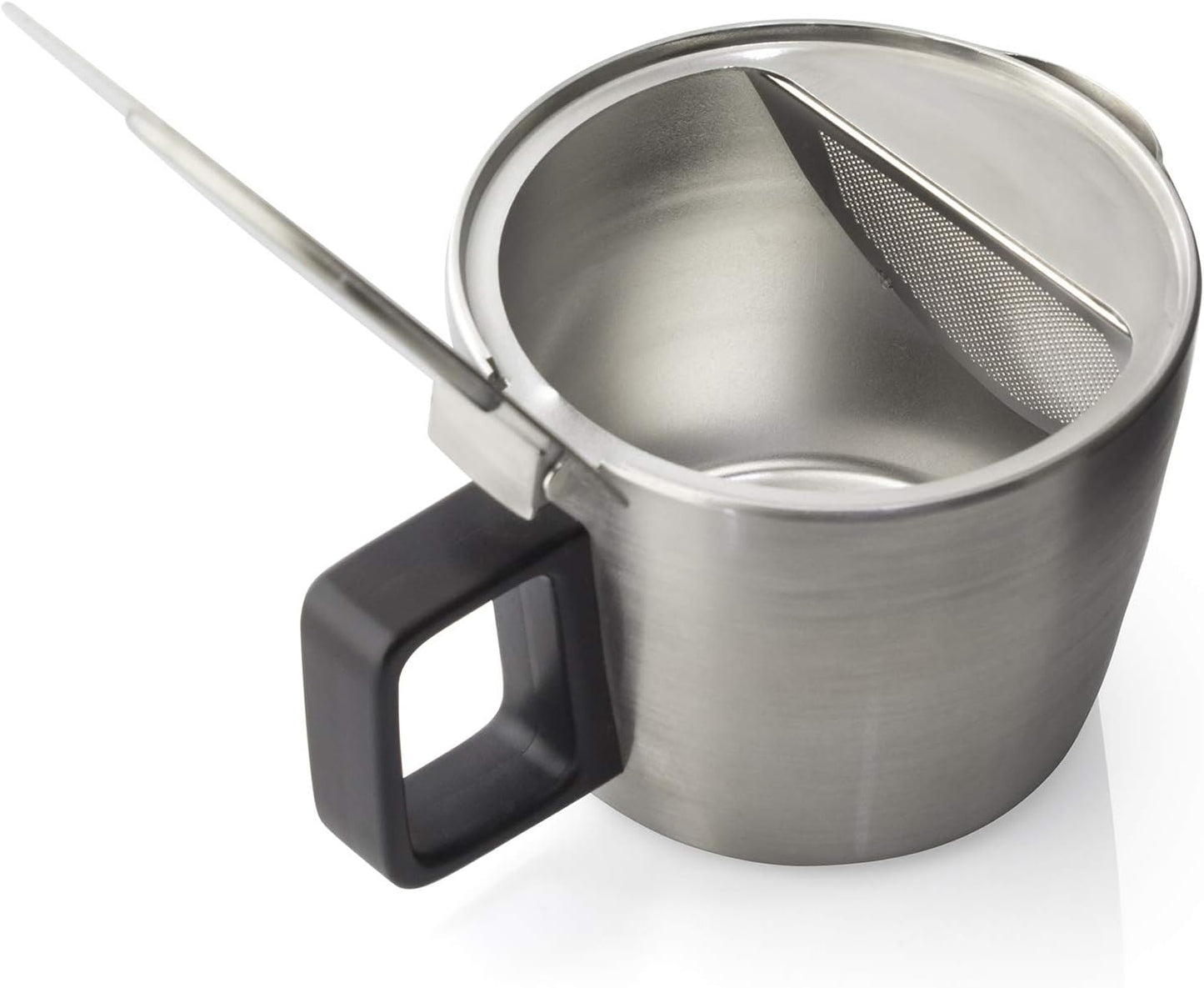 Stainless Steel Teapot with Built-in Strainer - 14 oz Capacity - FORLIFE 601 Hospitality