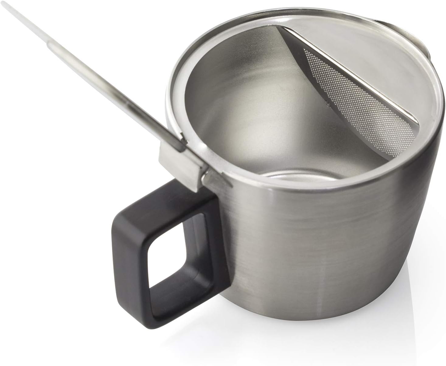 Stainless Steel Teapot with Built-in Strainer - 14 oz Capacity - FORLIFE 601 Hospitality