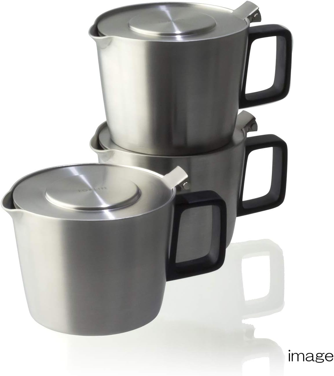 Stainless Steel Teapot with Built-in Strainer - 14 oz Capacity - FORLIFE 601 Hospitality