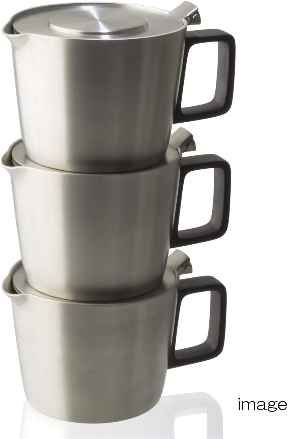 Stainless Steel Teapot with Built-in Strainer - 14 oz Capacity - FORLIFE 601 Hospitality