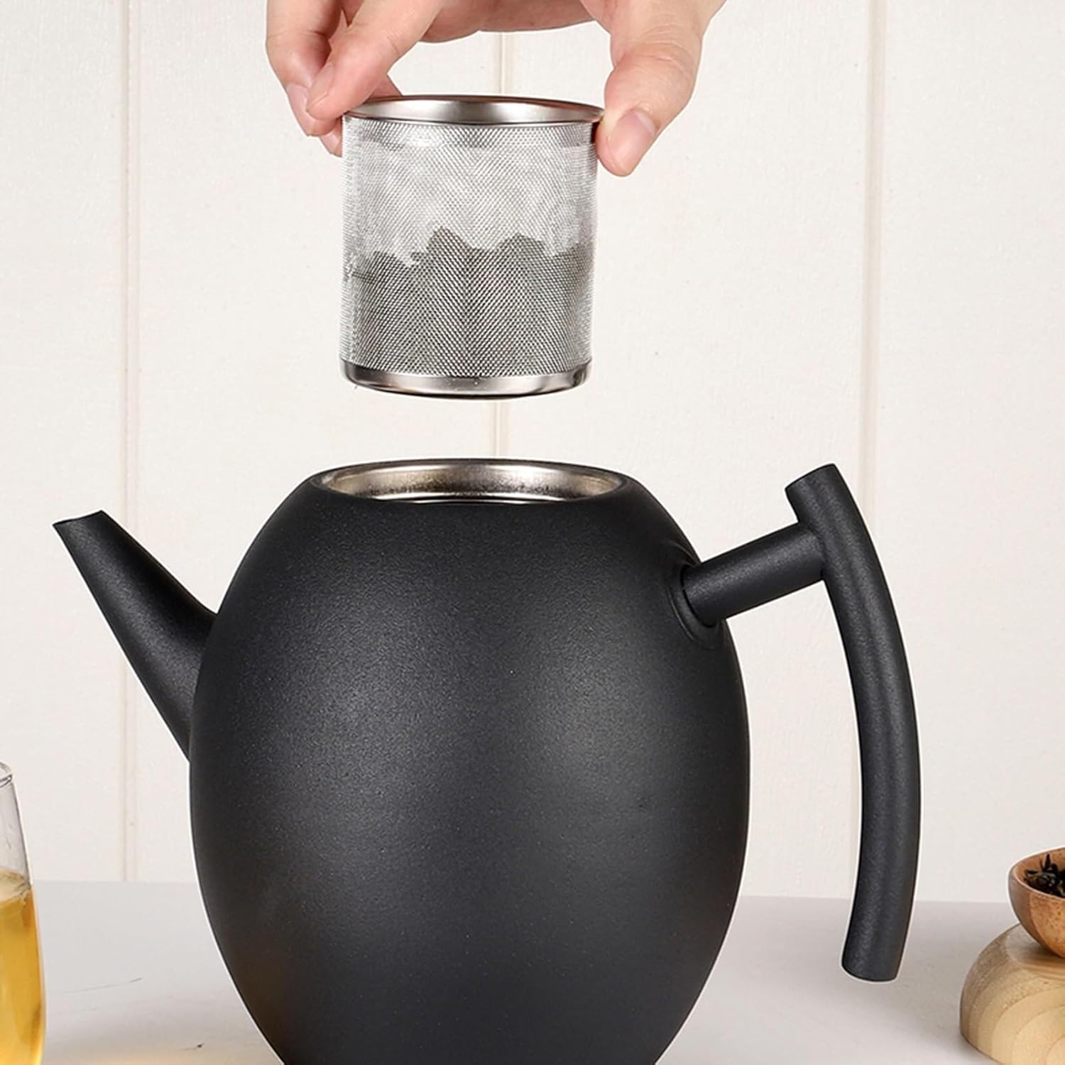 Stainless Steel Teapot with Infuser for Induction Cooker - 1.5L/2L Tea Pot for Coffee and Water
