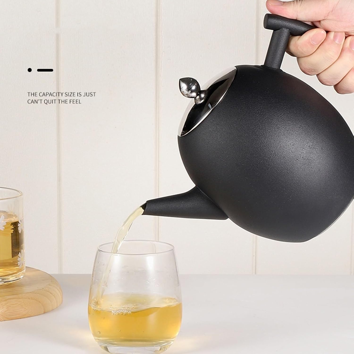 Stainless Steel Teapot with Infuser for Induction Cooker - 1.5L/2L Tea Pot for Coffee and Water