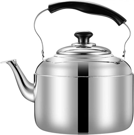 Stainless Steel Teapot with Infuser Whistling Kettle for Home Kitchen, Camping, Picnic - 9L Capacity