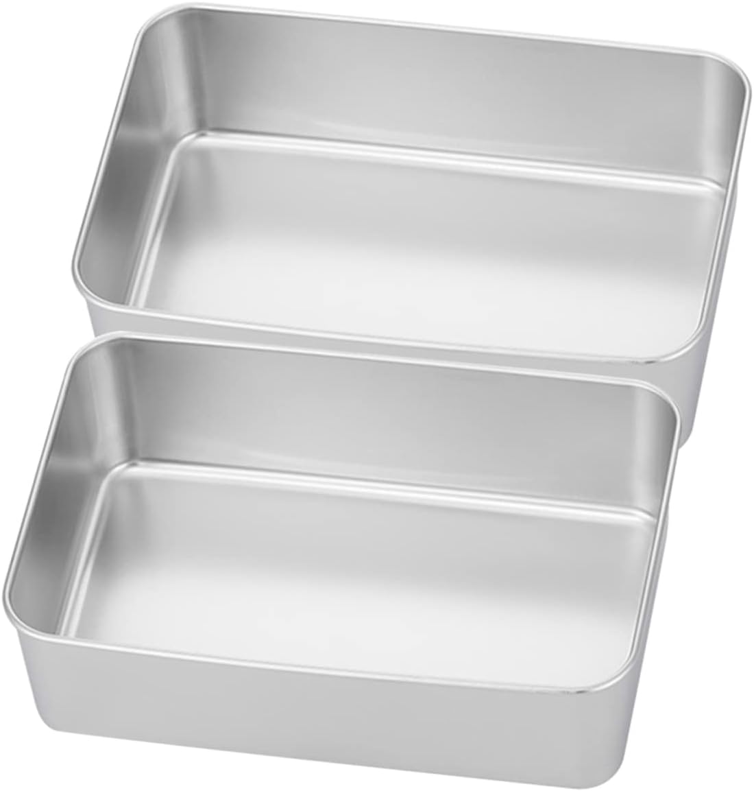 Stainless Steel Tiramisu Cake Pan Baking Molds - Set of 2 for DIY Cakes and Desserts