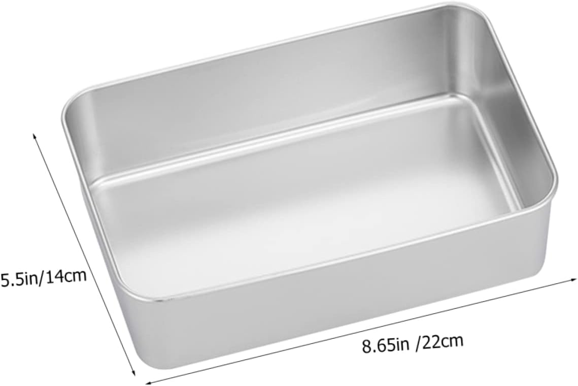 Stainless Steel Tiramisu Cake Pan Baking Molds - Set of 2 for DIY Cakes and Desserts