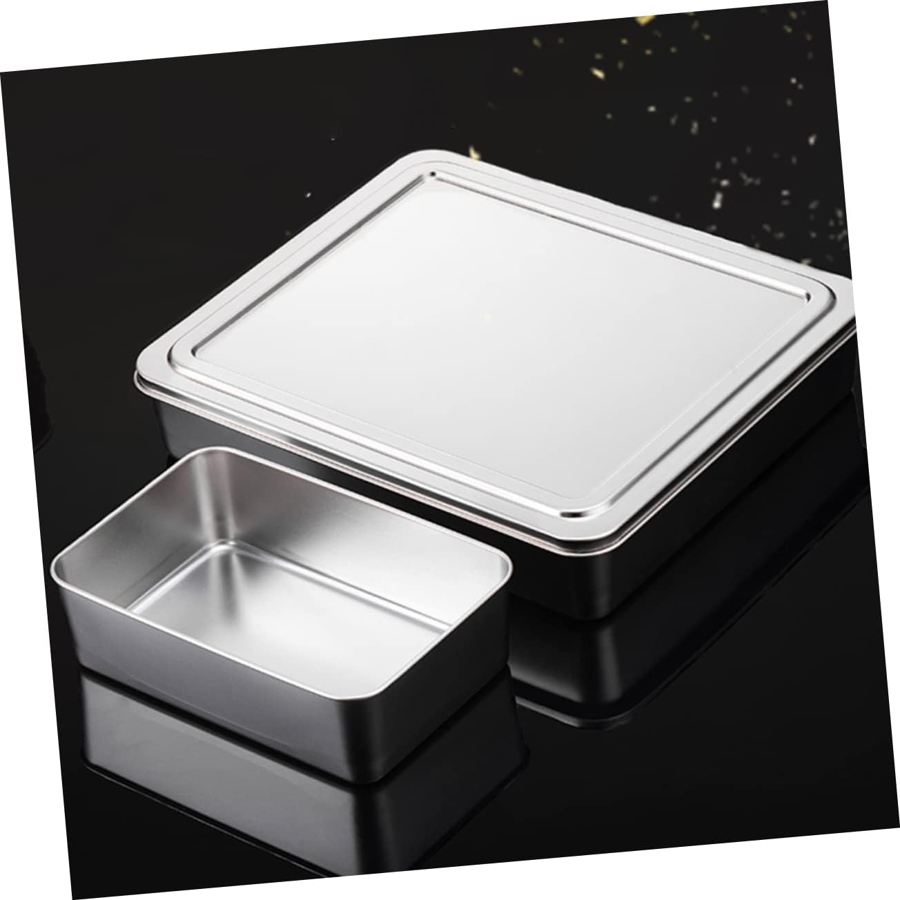 Stainless Steel Tiramisu Cake Pan Baking Molds - Set of 2 for DIY Cakes and Desserts