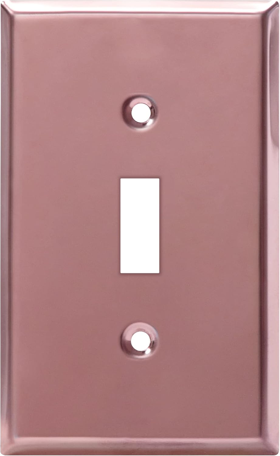 Stainless Steel Toggle Light Switch Wall Plate, Corrosion Resistant, 1-Gang 4.50" x 2.76", Polished Rose Gold - ENERLITES 7711-PRG