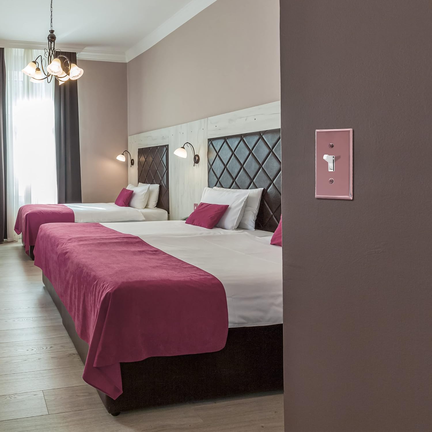 Stainless Steel Toggle Light Switch Wall Plate, Corrosion Resistant, 1-Gang 4.50" x 2.76", Polished Rose Gold - ENERLITES 7711-PRG