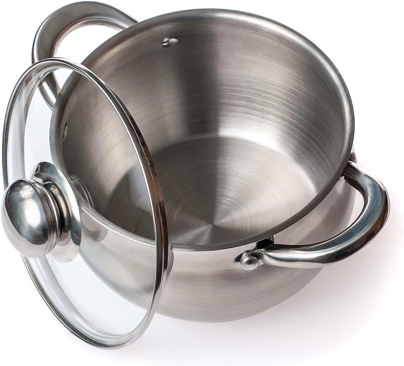 Stainless Steel Universal Pot Lid Knob Replacement 66x49x37mm - Pack of 2