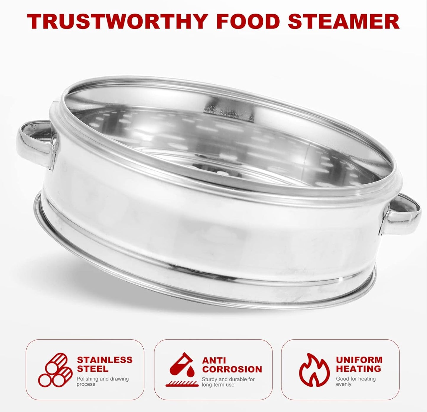 Stainless Steel Vegetable Steamer Basket for Small Kitchen Cooking - Ideal for Rice, Meat, Fish, and Dim Sum