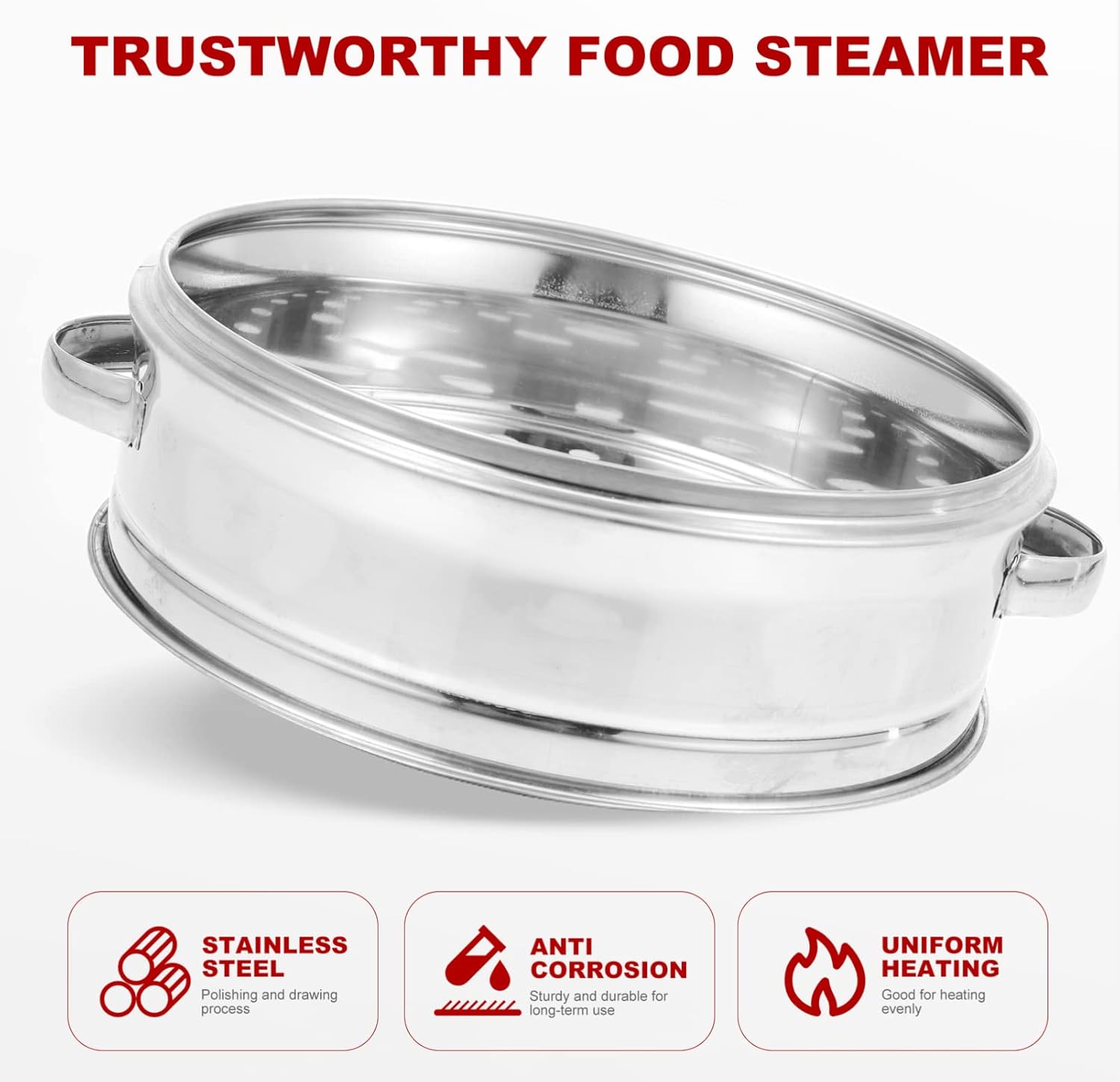 Stainless Steel Vegetable Steamer Basket for Small Kitchen Cooking - Ideal for Rice, Meat, Fish, and Dim Sum