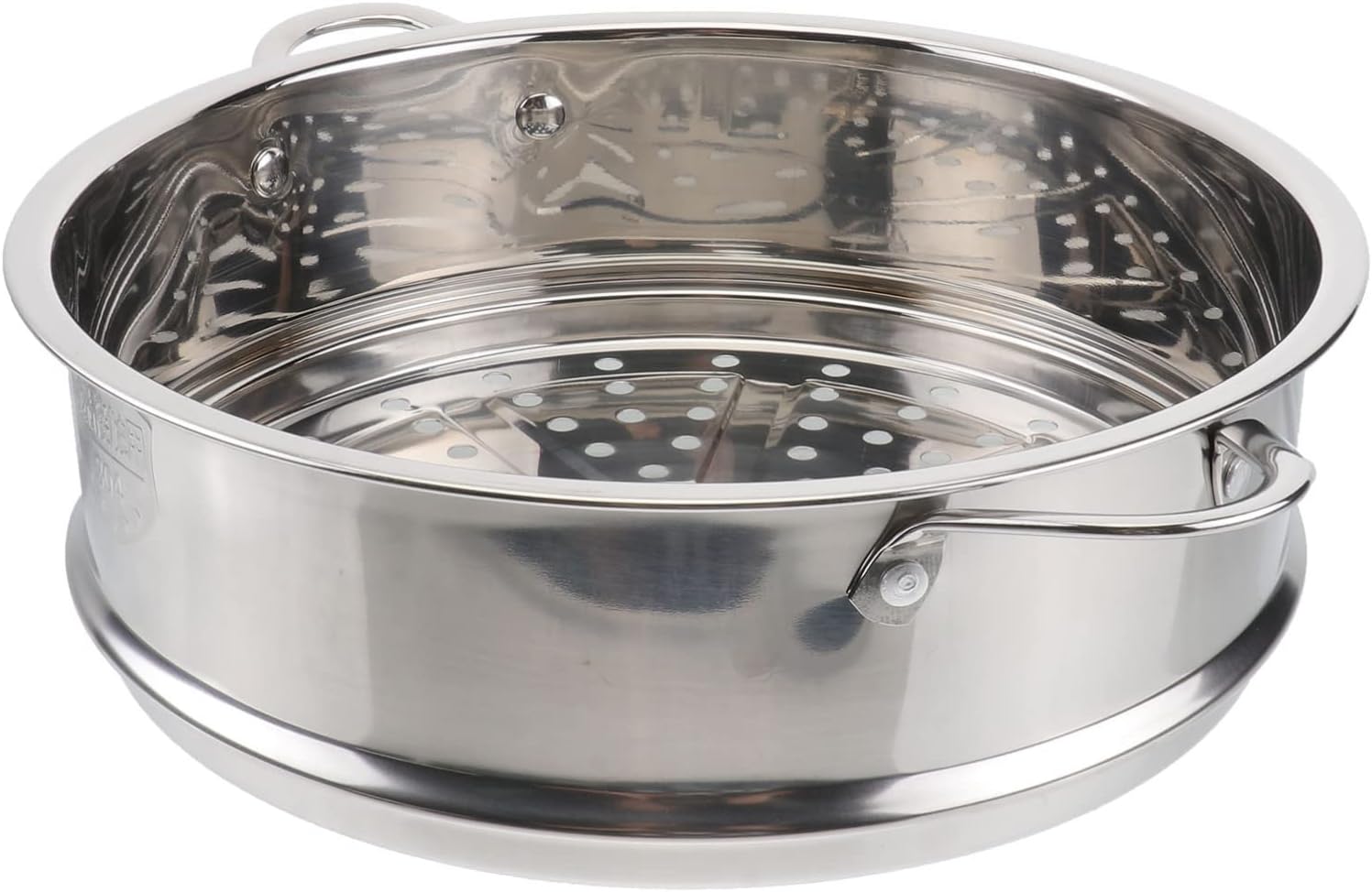 Stainless Steel Vegetable Steamer Pot with Basket Insert - 22cm, Kitchen Saucepot for Dim Sum, Dumplings, and Buns by DOITOOL