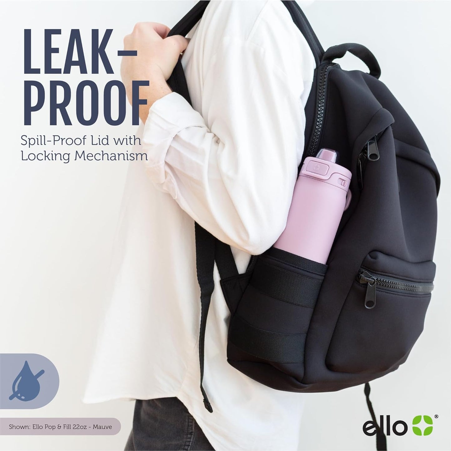 Stainless Steel Water Bottle with Quick Fill Tech, Vacuum Insulated, Leak Proof Lid - BPA Free, Gift for Him Her - 22oz, 32oz, 40oz