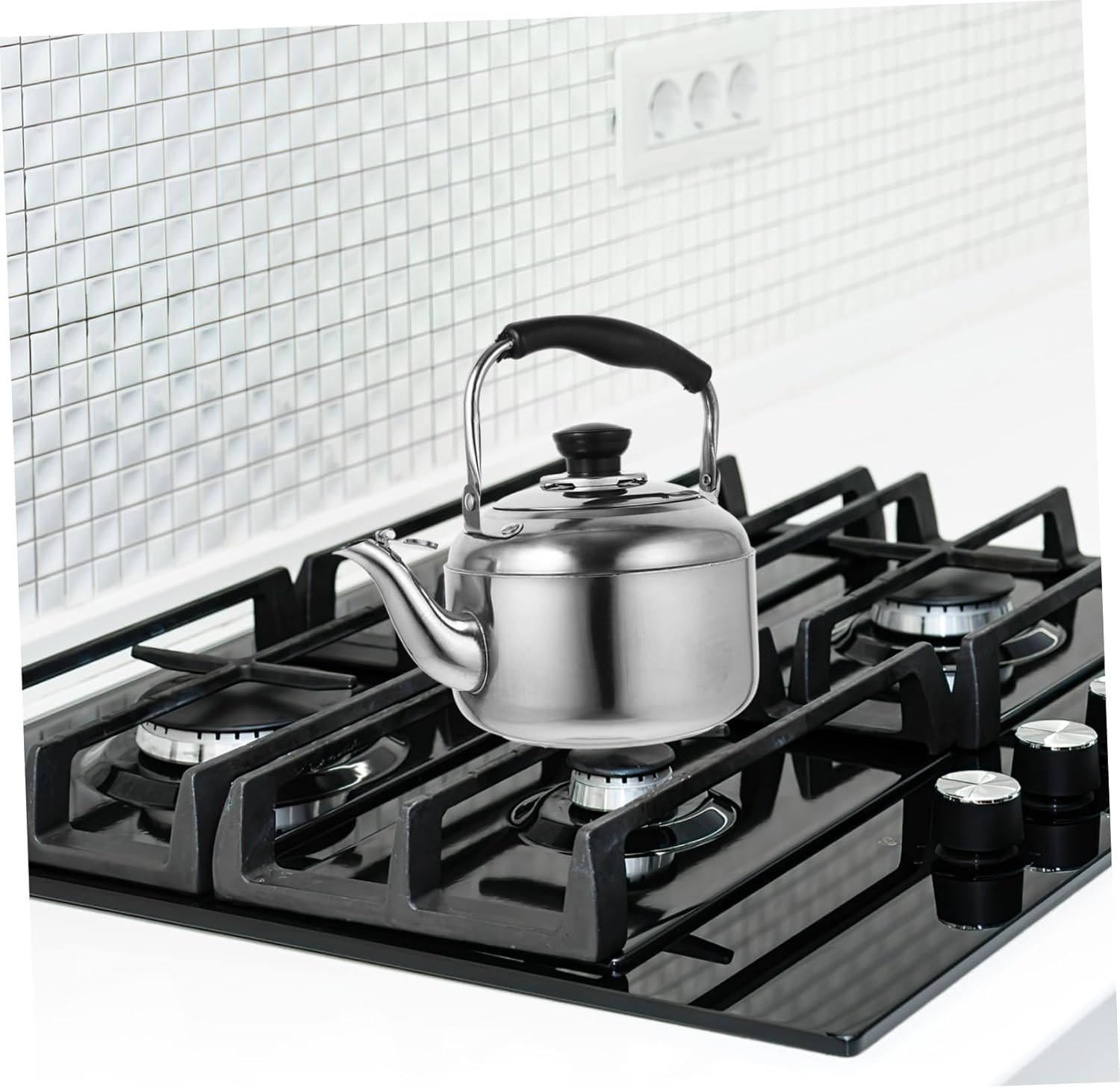 Stainless Steel Whistling Kettle for Gas Hob and Stove - Silver Chinese Teapot Water Boiler